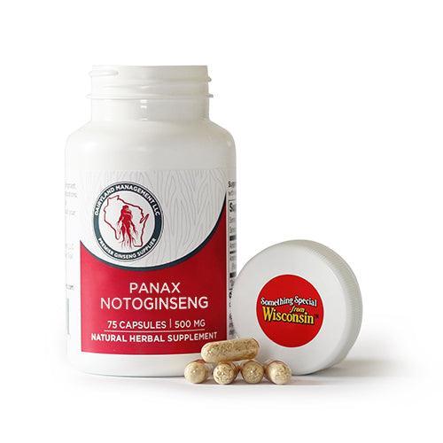 Panax Notoginseng Capsules 500mg - Dairyland Ginseng