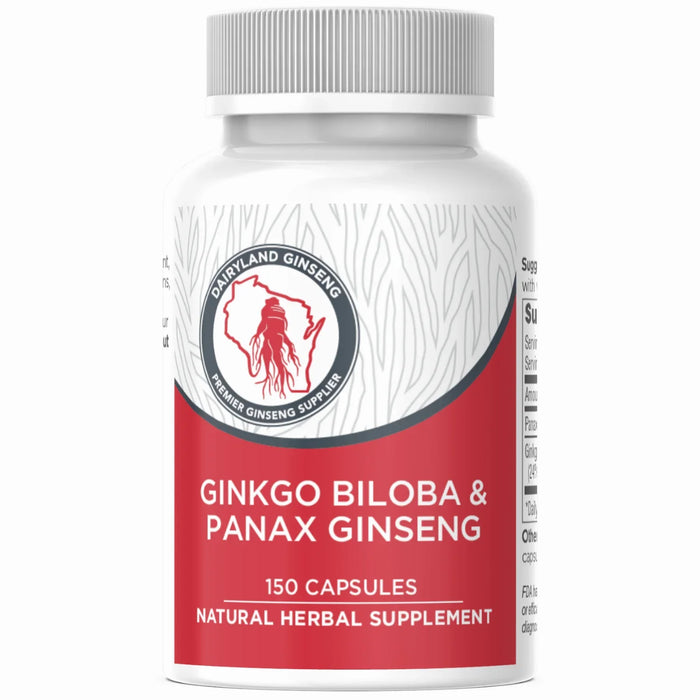 Ginkgo Biloba & Panax Ginseng Capsules - Dairyland Ginseng