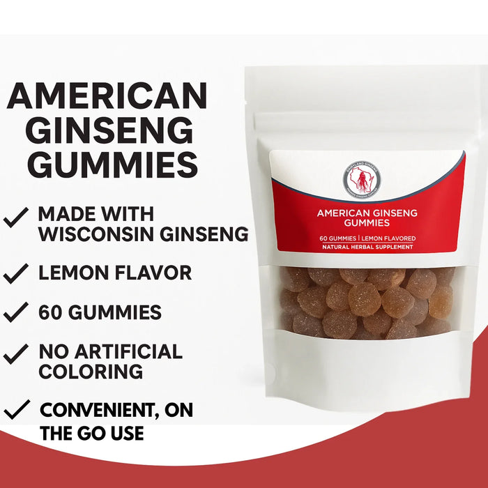 American Ginseng Gummies- Lemon - Dairyland Ginseng
