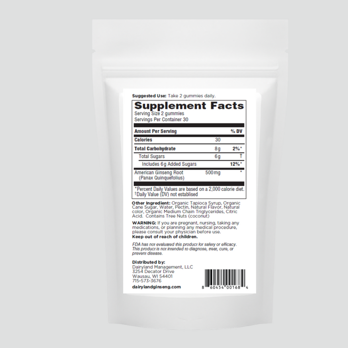 American Ginseng Gummies- Lemon