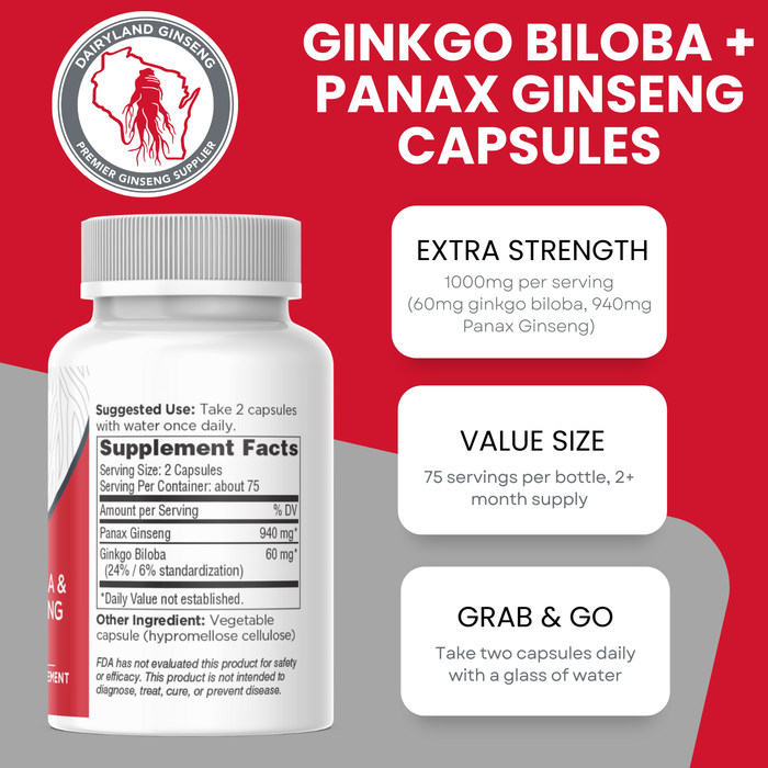 Ginkgo Biloba & Panax Ginseng Capsules